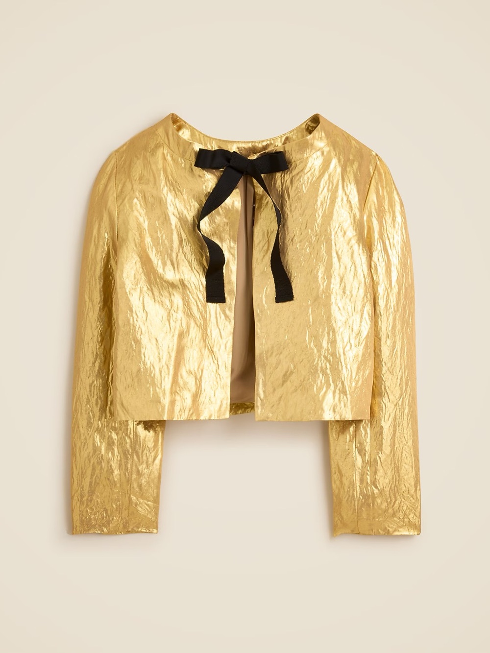 J.Crew Collection lady jacket in crinkled lamé CP668